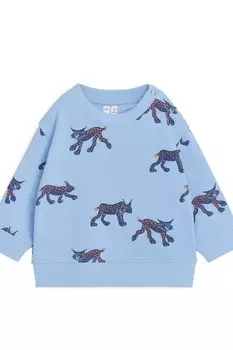 Хлопковая толстовка Arket, голубой