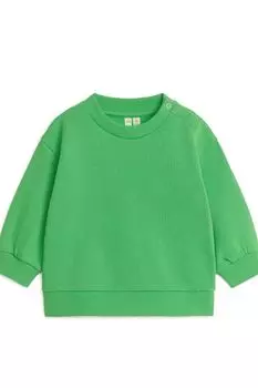 Хлопковая толстовка Arket, зеленый