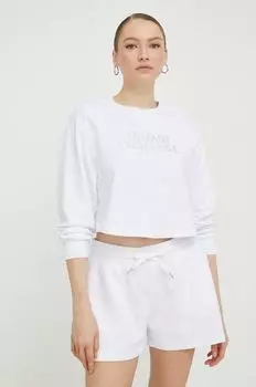 Хлопковая толстовка Armani Exchange, белый