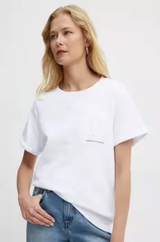 Хлопковая толстовка Armani Exchange, белый