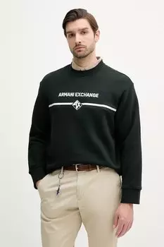 Хлопковая толстовка Armani Exchange, черный