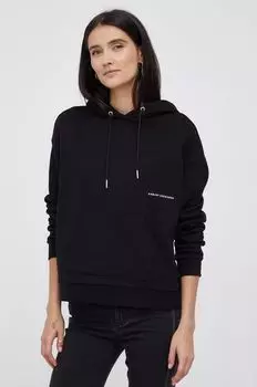 Хлопковая толстовка Armani Exchange, черный