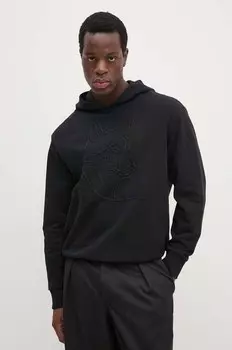 Хлопковая толстовка Armani Exchange, черный