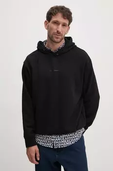 Хлопковая толстовка Armani Exchange, черный