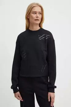 Хлопковая толстовка Armani Exchange, черный