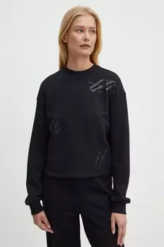 Хлопковая толстовка Armani Exchange, черный