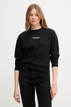 Хлопковая толстовка Armani Exchange, черный