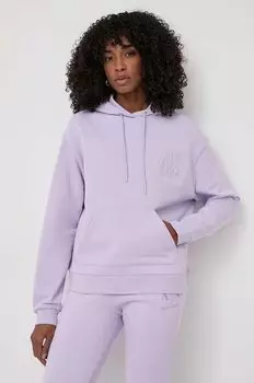 Хлопковая толстовка Armani Exchange, фиолетовый