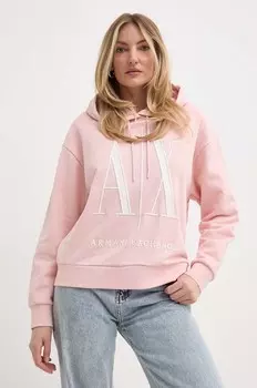 Хлопковая толстовка Armani Exchange, розовый