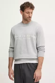 Хлопковая толстовка Armani Exchange, серый
