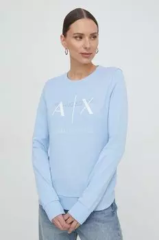 Хлопковая толстовка Armani Exchange, синий