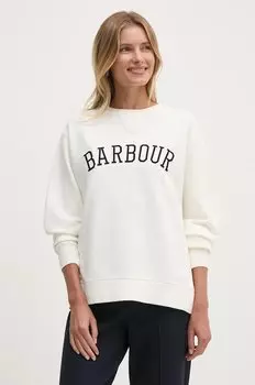 Хлопковая толстовка Barbour, белый
