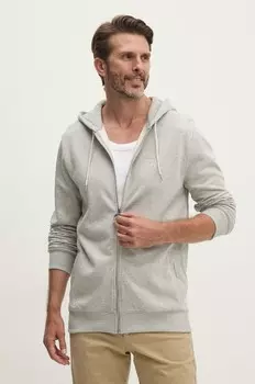 Хлопковая толстовка Barbour, серый