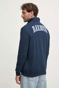 Хлопковая толстовка Barbour, темно-синий