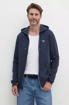 Хлопковая толстовка Barbour, темно-синий