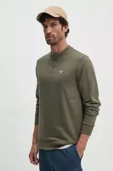 Хлопковая толстовка Barbour, зеленый