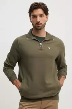 Хлопковая толстовка Barbour, зеленый