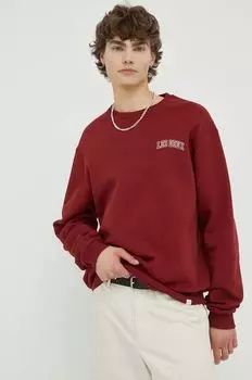 Хлопковая толстовка Blake Les Deux, бордовый