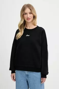 Хлопковая толстовка Boss Orange, черный