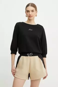 Хлопковая толстовка Boss Orange, черный