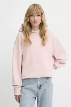 Хлопковая толстовка Boss Orange, оранжевый