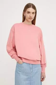 Хлопковая толстовка Boss Orange, розовый