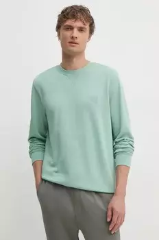 Хлопковая толстовка Boss Orange, зеленый