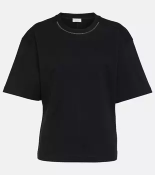 Хлопковая толстовка Brunello Cucinelli, черный