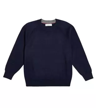 Хлопковая толстовка Brunello Cucinelli, синий