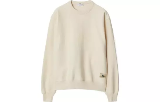Хлопковая толстовка Burberry, белый