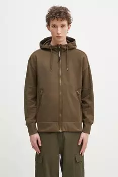 Хлопковая толстовка C.P. Company, зеленый