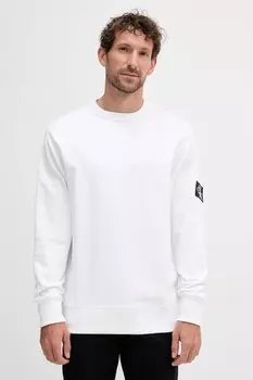 Хлопковая толстовка Calvin Klein Jeans, белый