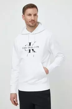 Хлопковая толстовка Calvin Klein Jeans, белый