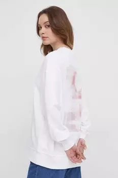 Хлопковая толстовка Calvin Klein Jeans, белый
