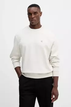 Хлопковая толстовка Calvin Klein Jeans, бежевый