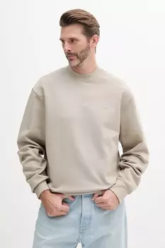 Хлопковая толстовка Calvin Klein Jeans, бежевый