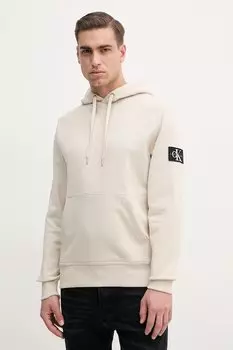 Хлопковая толстовка Calvin Klein Jeans, бежевый