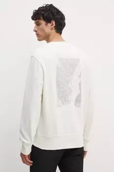 Хлопковая толстовка Calvin Klein Jeans, бежевый