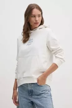 Хлопковая толстовка Calvin Klein Jeans, бежевый