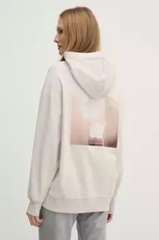 Хлопковая толстовка Calvin Klein Jeans, бежевый