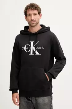 Хлопковая толстовка Calvin Klein Jeans, черный