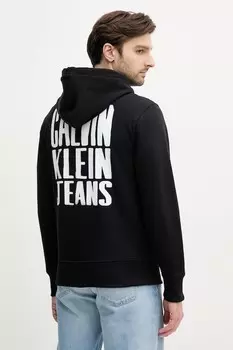Хлопковая толстовка Calvin Klein Jeans, черный