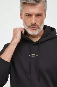 Хлопковая толстовка Calvin Klein Jeans, черный