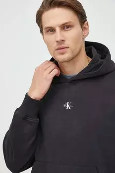 Хлопковая толстовка Calvin Klein Jeans, черный