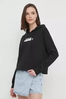 Хлопковая толстовка Calvin Klein Jeans, черный
