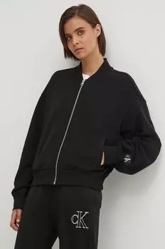 Хлопковая толстовка Calvin Klein Jeans, черный