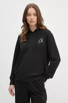 Хлопковая толстовка Calvin Klein Jeans, черный
