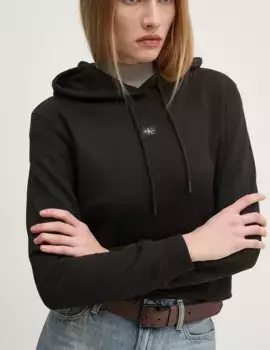 Хлопковая толстовка Calvin Klein Jeans, черный