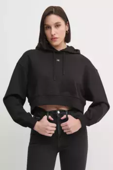 Хлопковая толстовка Calvin Klein Jeans, черный