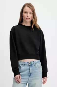 Хлопковая толстовка Calvin Klein Jeans, черный
